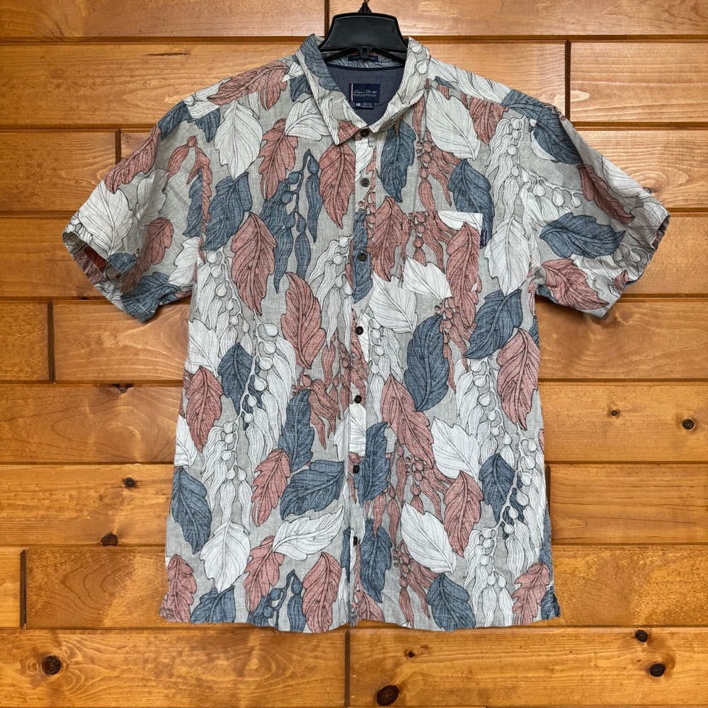 Jack O'Neill Men's Linen Cotton Life Aquatic Short Sleeve Polo Collar Shirt